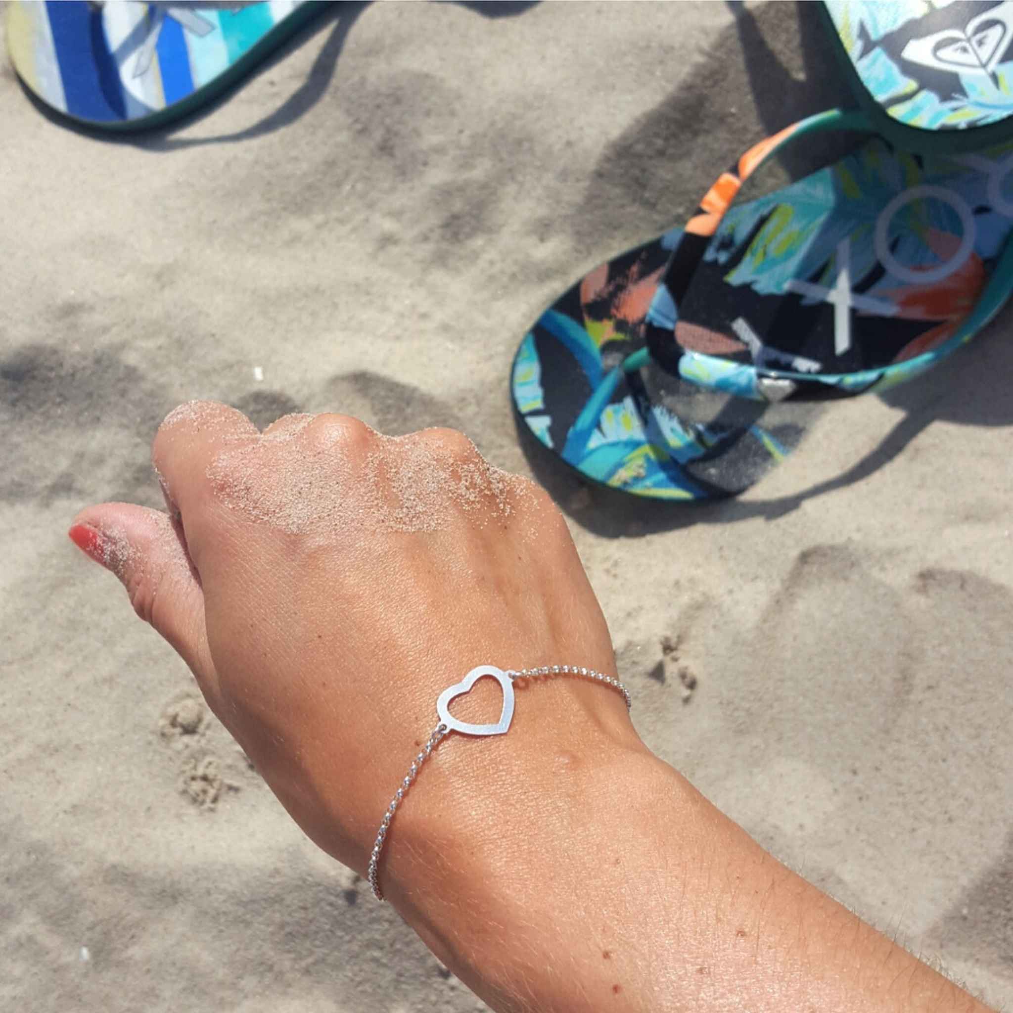 Herzarmband 925 Silber | Handgefertigt mit Herzanhänger | Silber, Rosé oder Gold