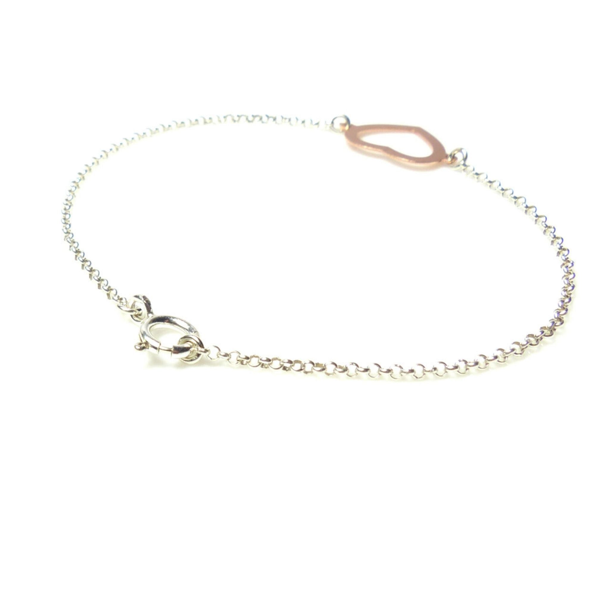 Herzarmband 925 Silber | Handgefertigt mit Herzanhänger | Silber, Rosé oder Gold