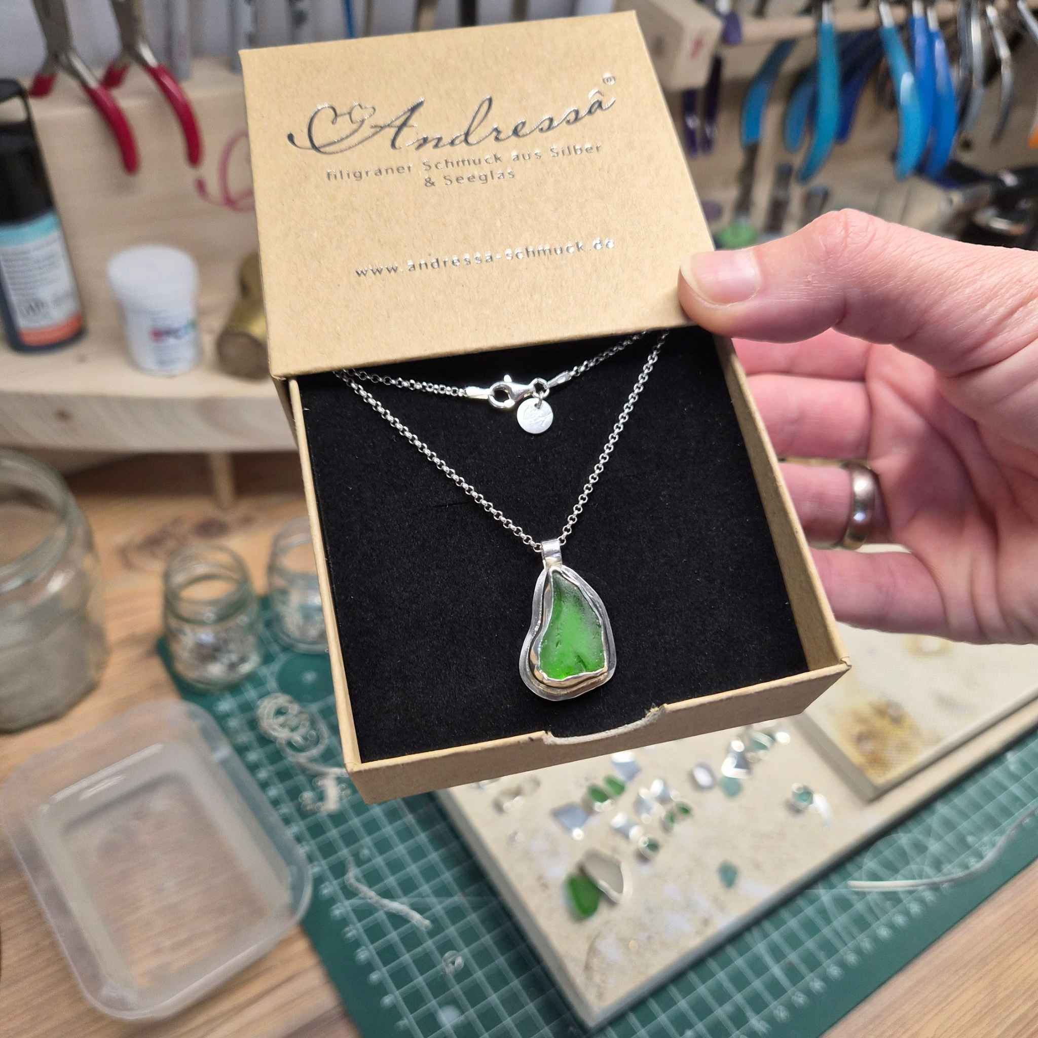 Schmuck aus Seeglas selber machen? Ich mach's für dich | Kette, Ring & Ohrringe | 925 Silber von Rügen