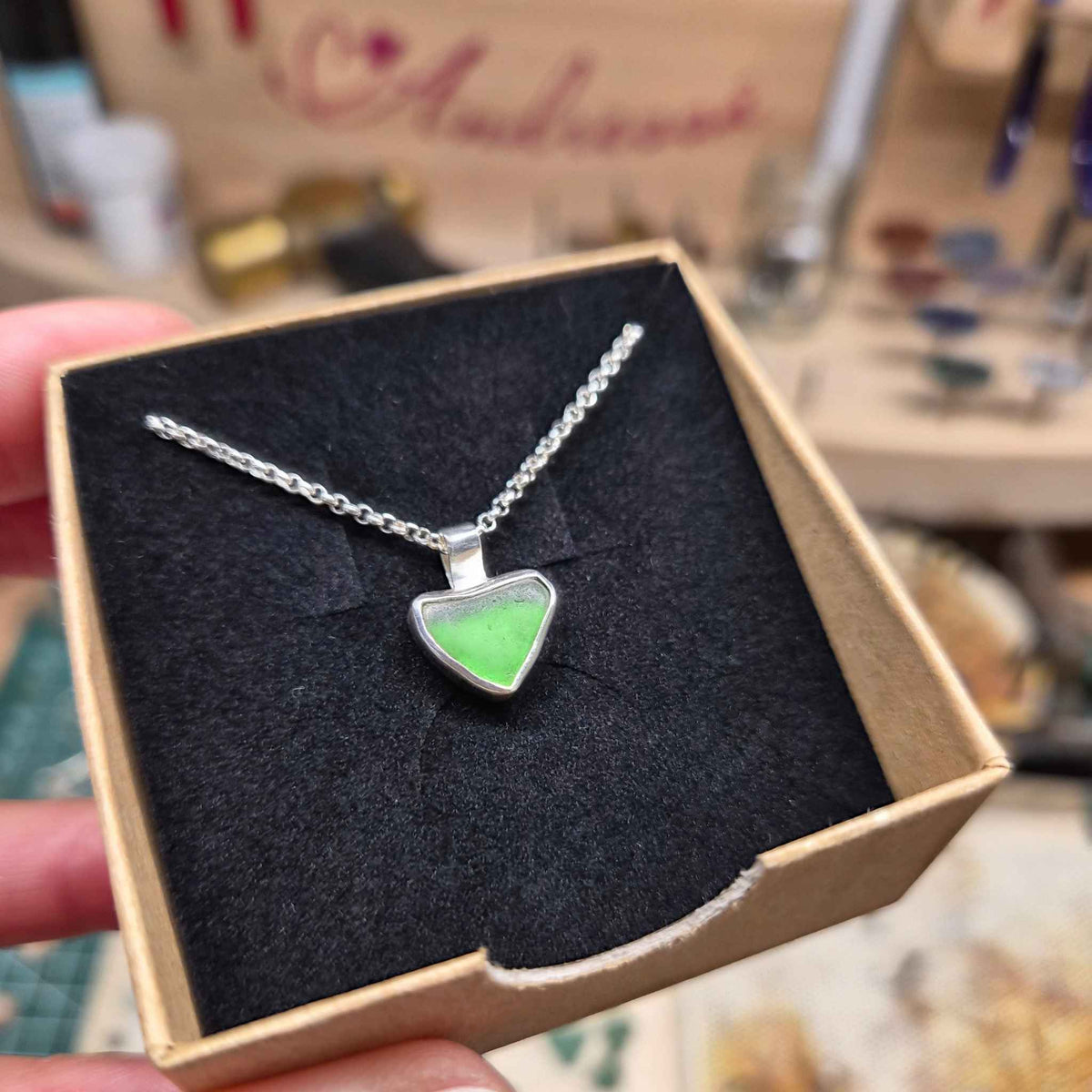 Schmuck aus Seeglas selber machen? Ich mach's für dich · Kette, Ring oder Ohrringe · 925 Silber