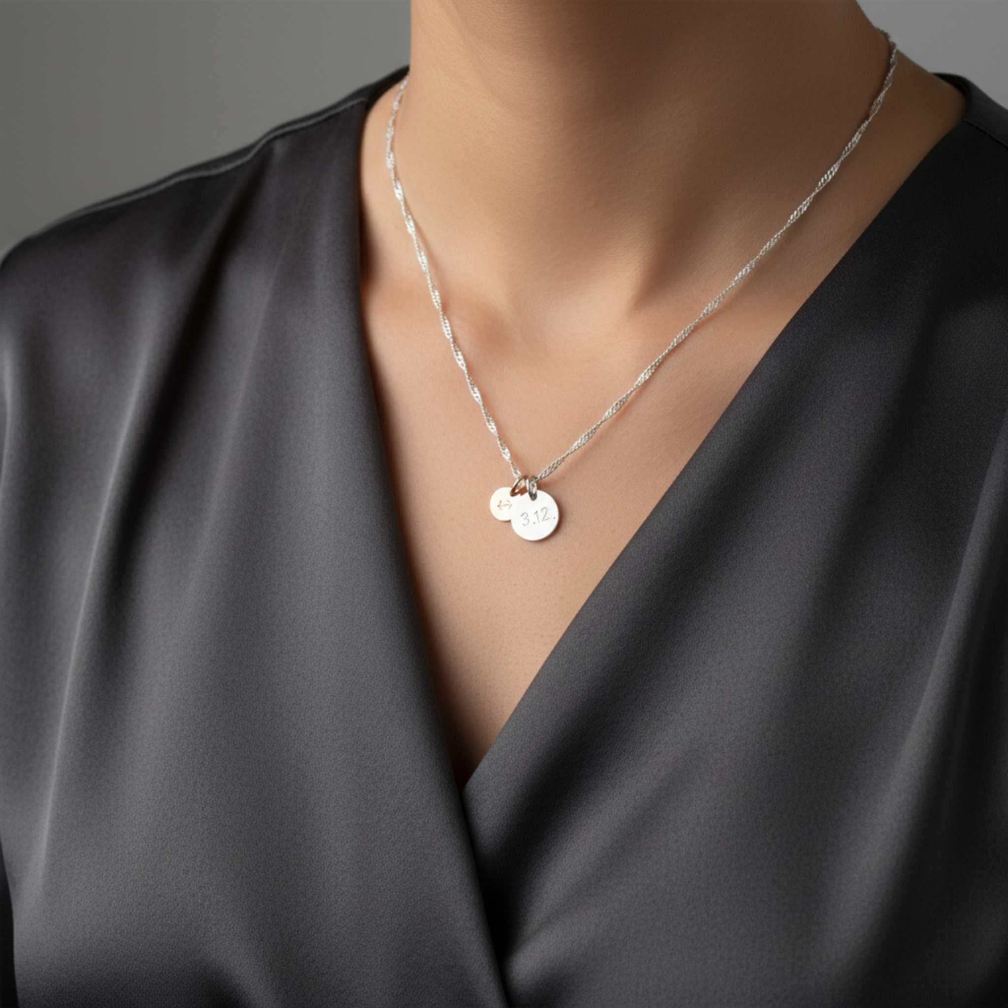 Sternzeichenkette - Personalisierte 925 Silberkette mit gedrehtem Design