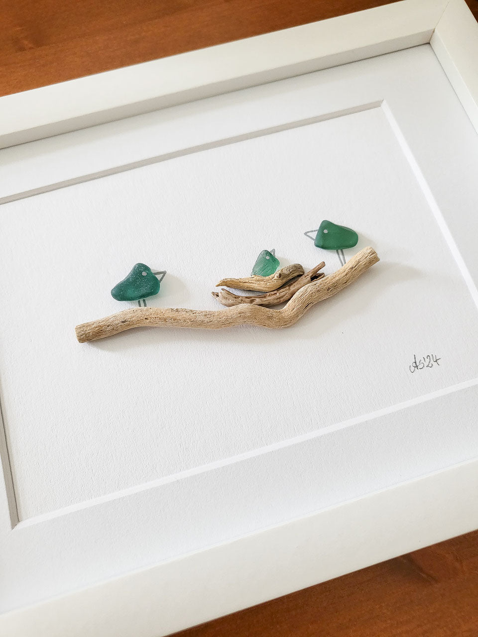Seeglasbild zur Geburt personalisiert - Geschenk für Familie mit Kindern