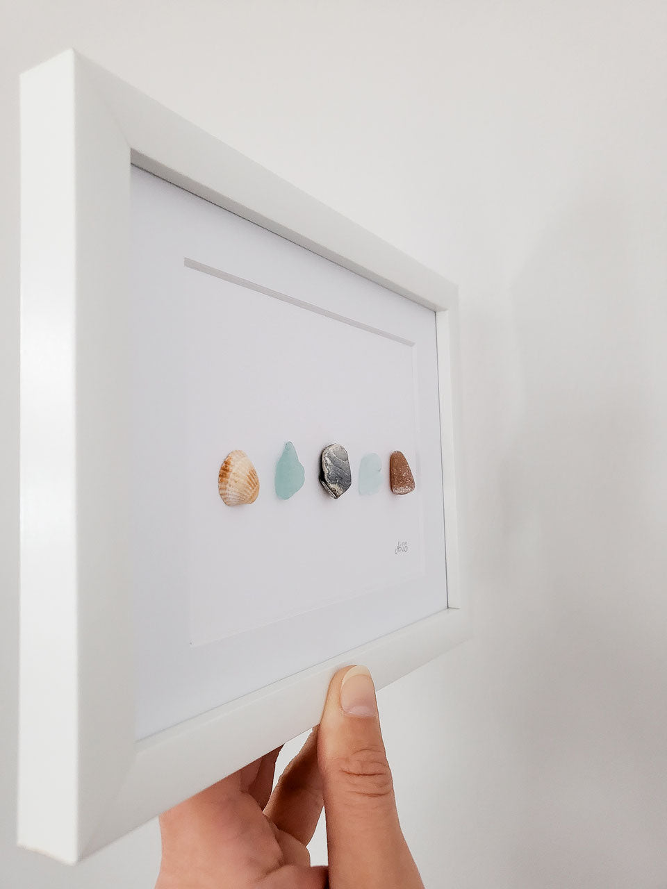 Seeglas Bild 5 little things - mit echtem Seeglas aus der Ostsee