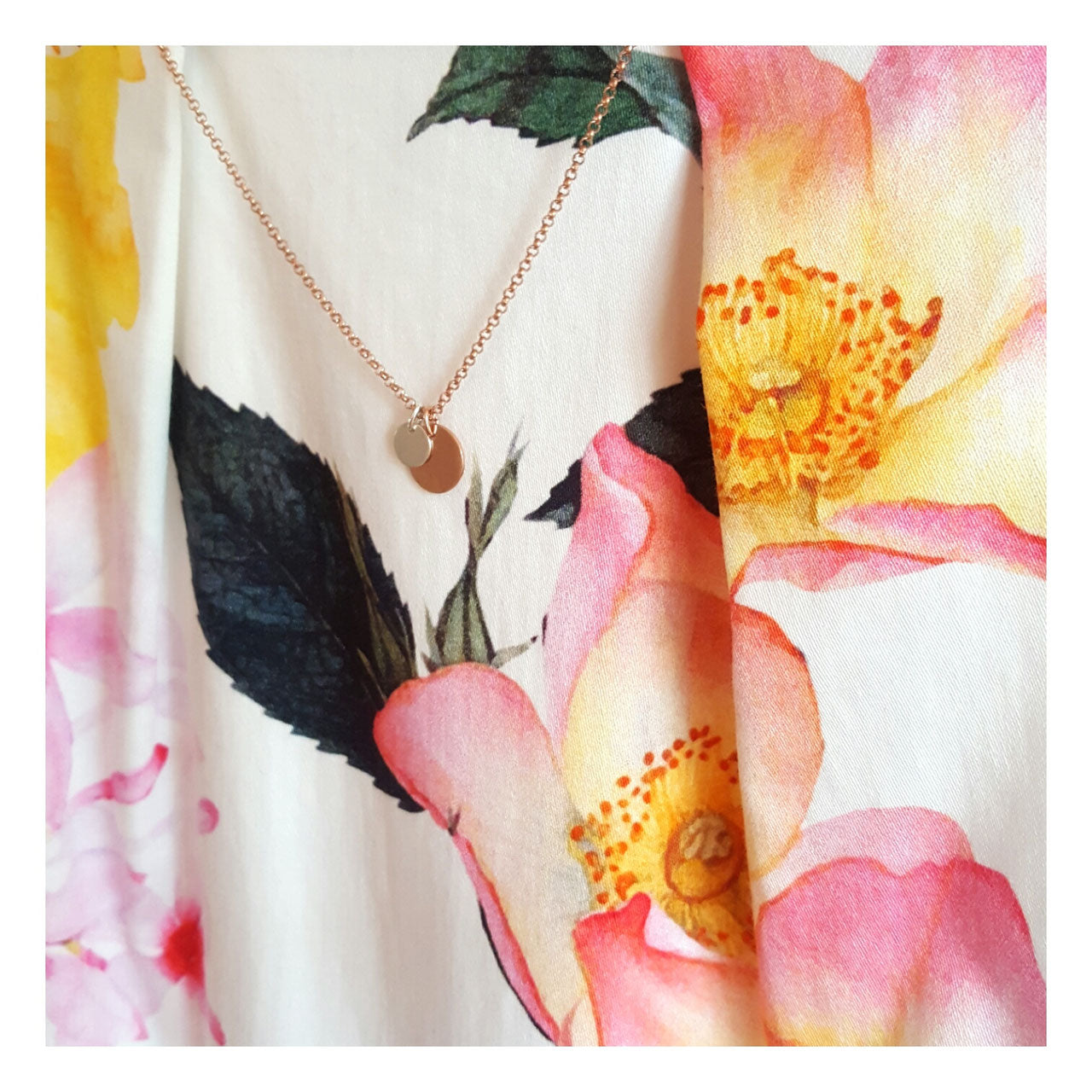 rosévergoldete Namenskette mit Initialen 925 Silberkette