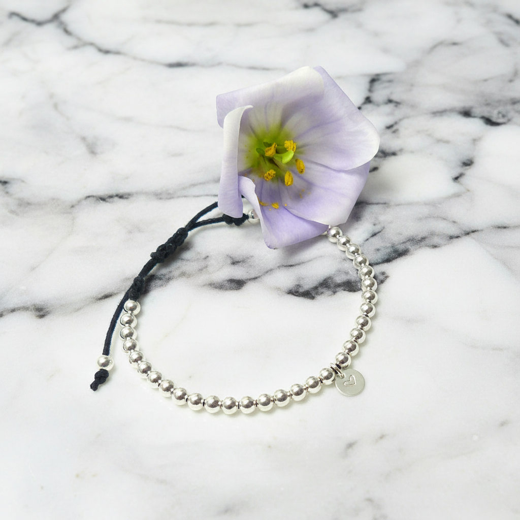 Perlenarmband 925 Sterling Silber - in Silber, Rosevergoldet oder Vergoldet