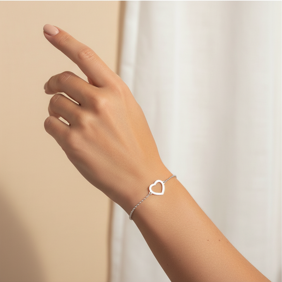 Herzarmband 925 Silberarmband