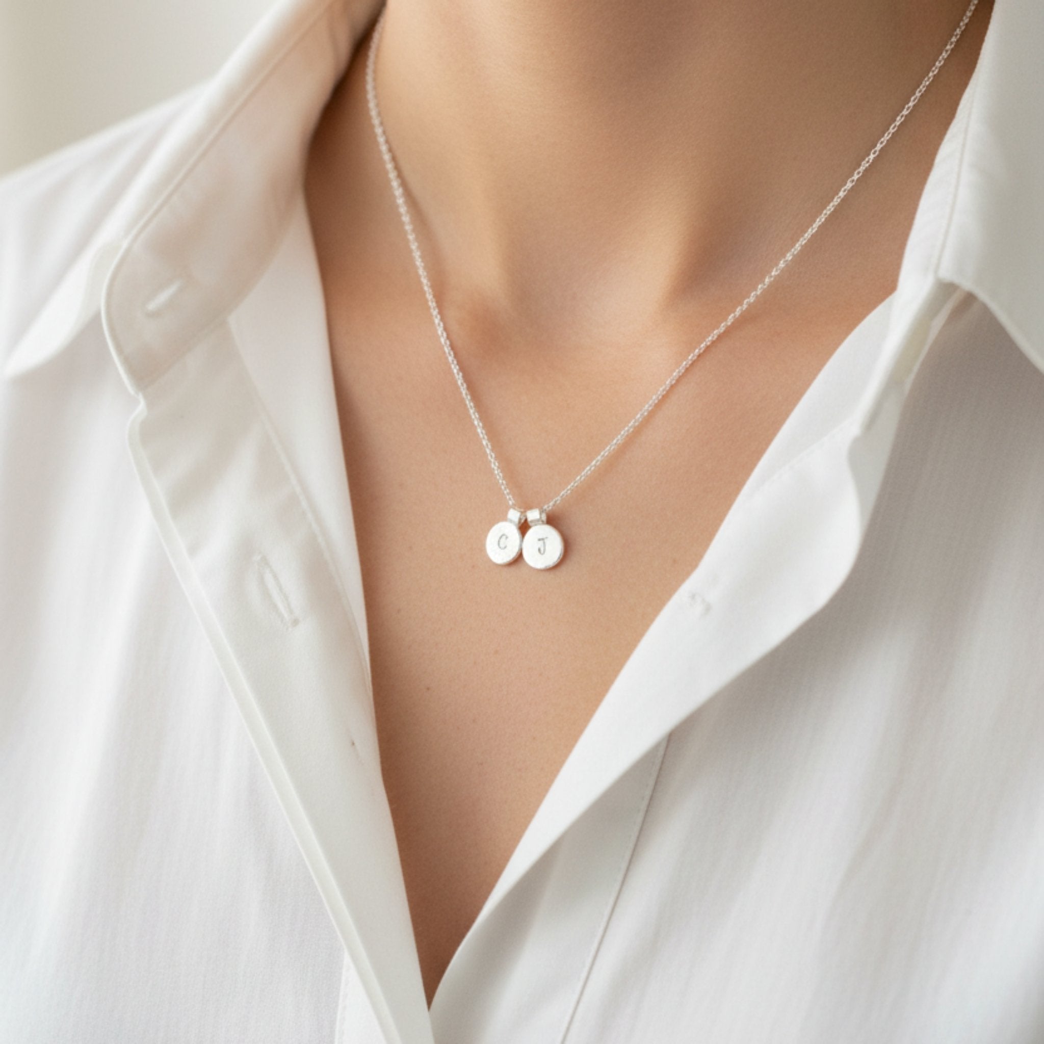 3D Namenskette geschmolzenes Silber massiv