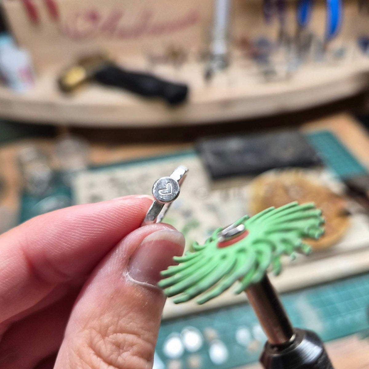Herz Ring Silber handgeschmiedet | 925 und 935 Silber | von Rügen