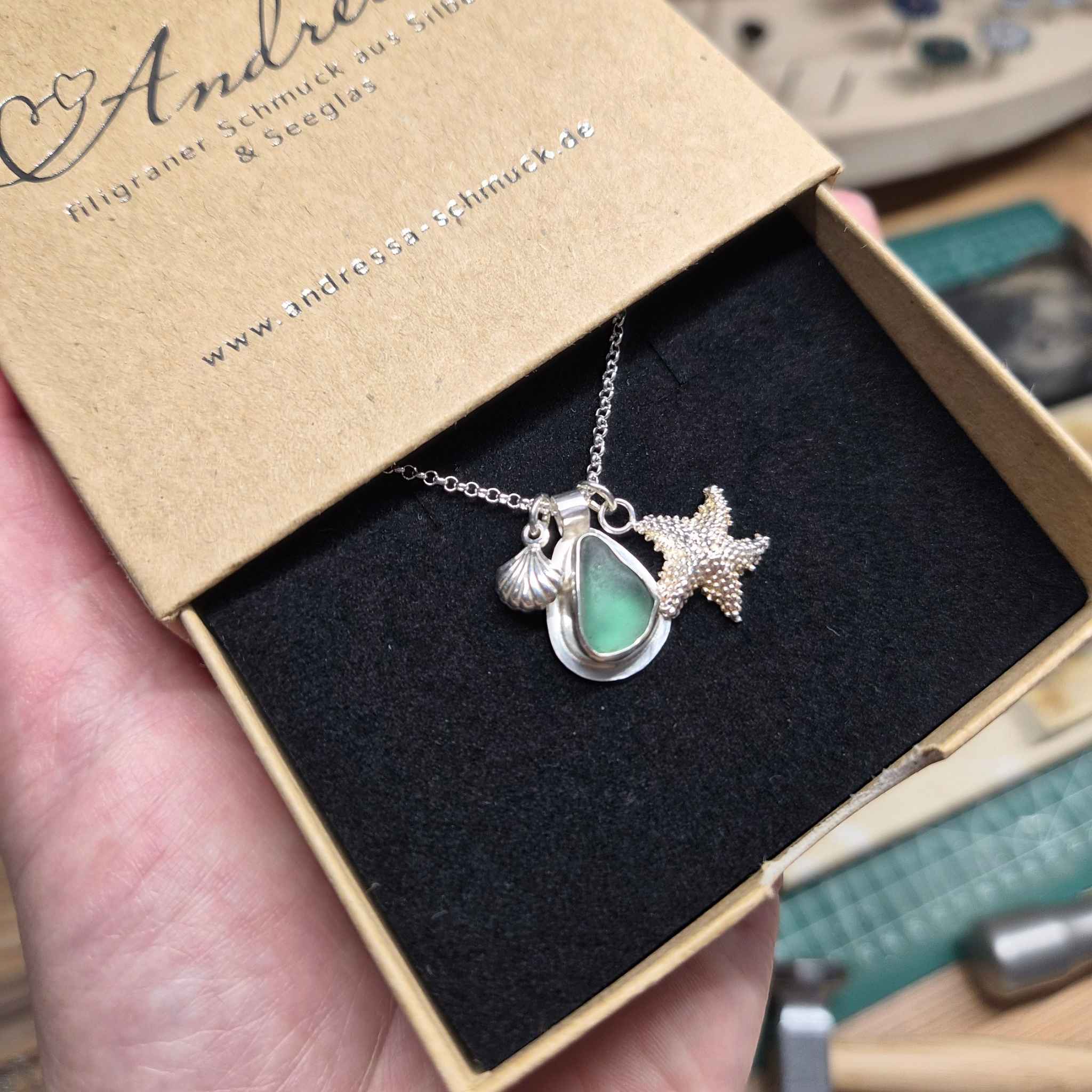 Schmuck aus Seeglas selber machen? Ich mach's für dich | Kette, Ring & Ohrringe | 925 Silber von Rügen