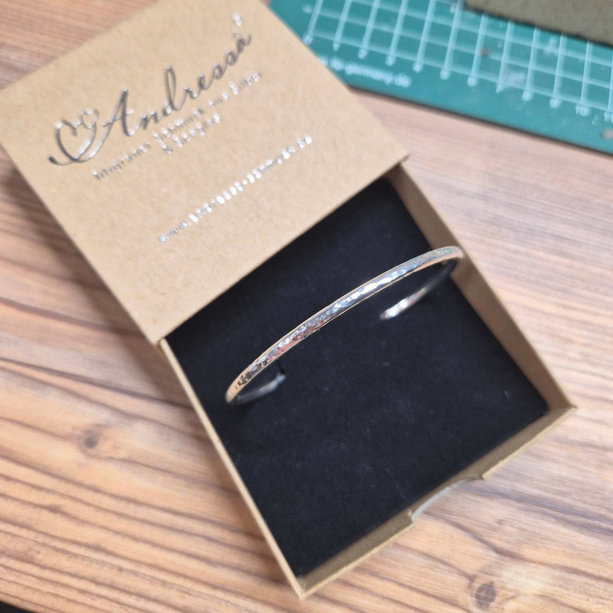 Silberarmreif handgeschmiedet | 935er Recycling Silber | pur oder personalisiert