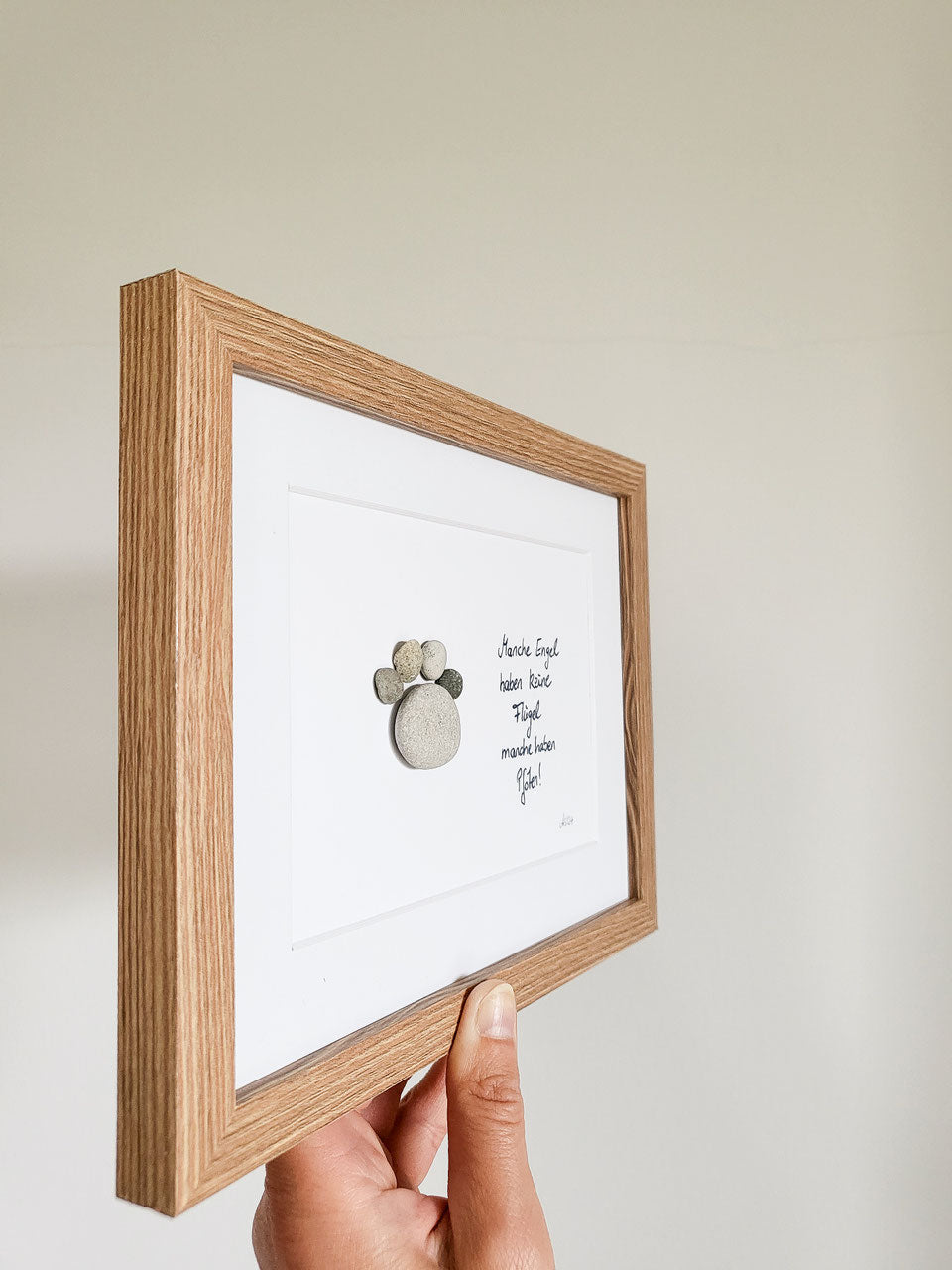 Steinbild mit Hunde Pfote - Ein Freund fürs Leben