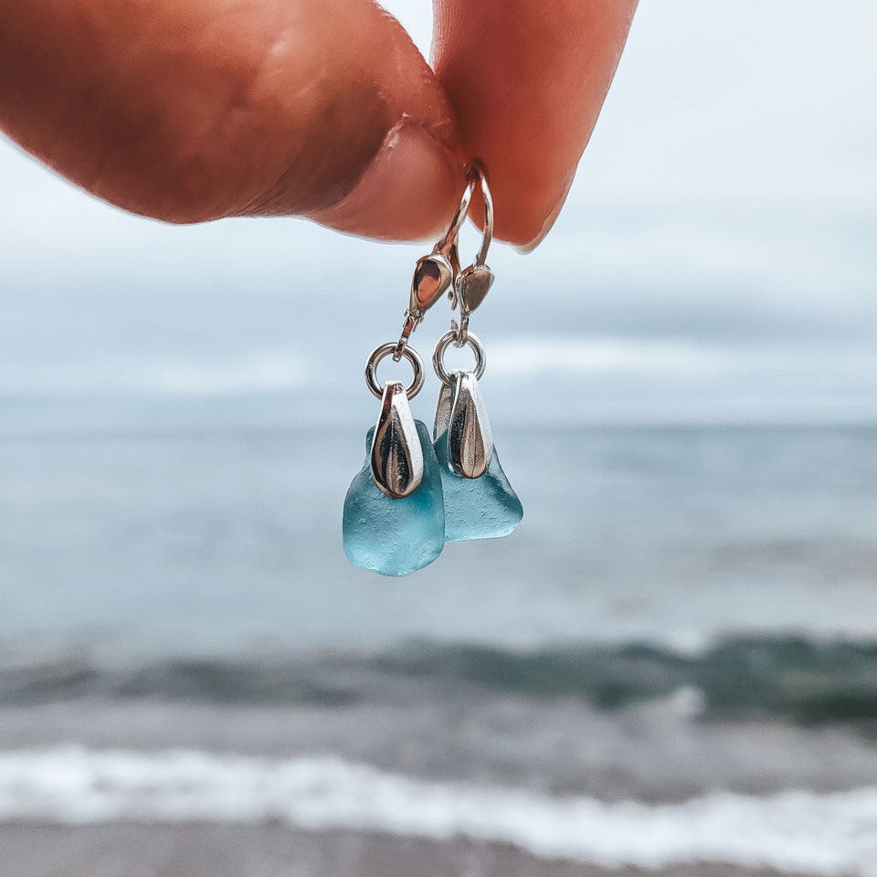 zauberhafte Brisuren mit Meerglas - elegante Silberohrringe für Hochzeiten und besondere Anlässe!