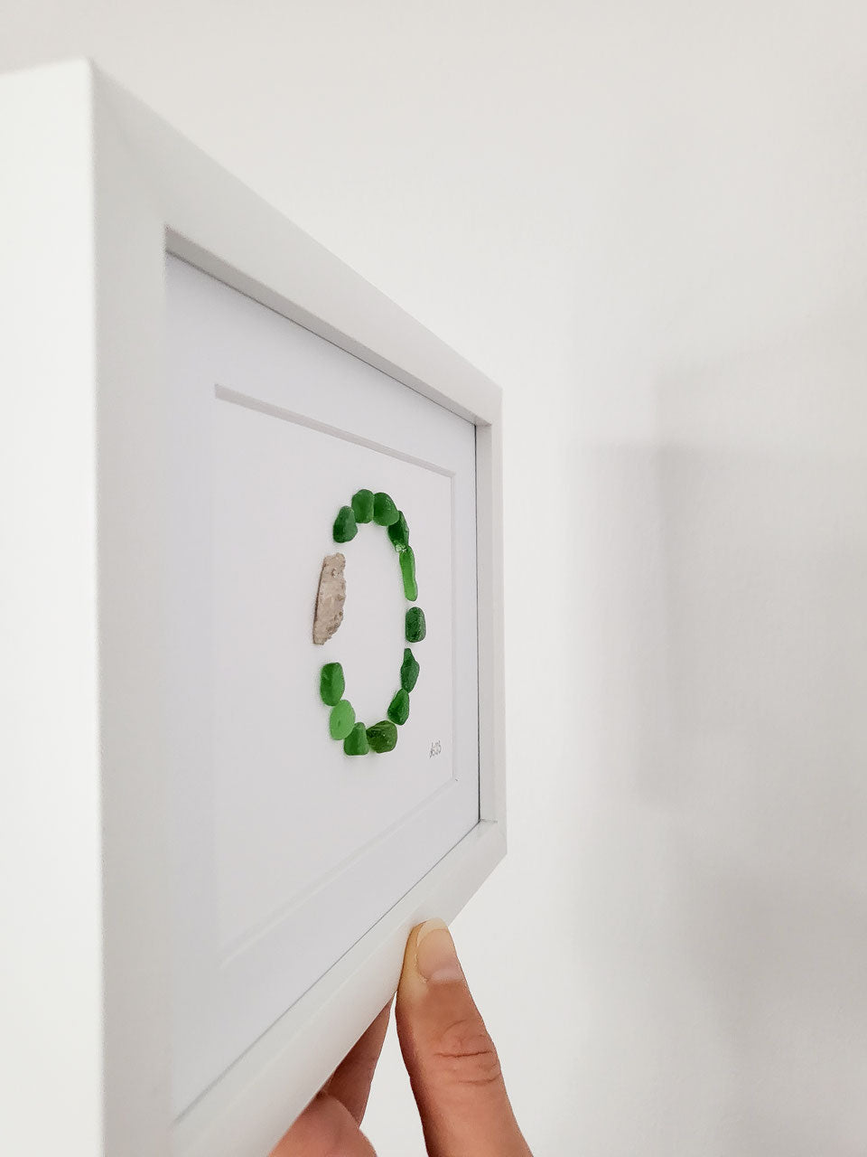 Seeglas Bild Hope - mit echtem Seeglas aus der Ostsee