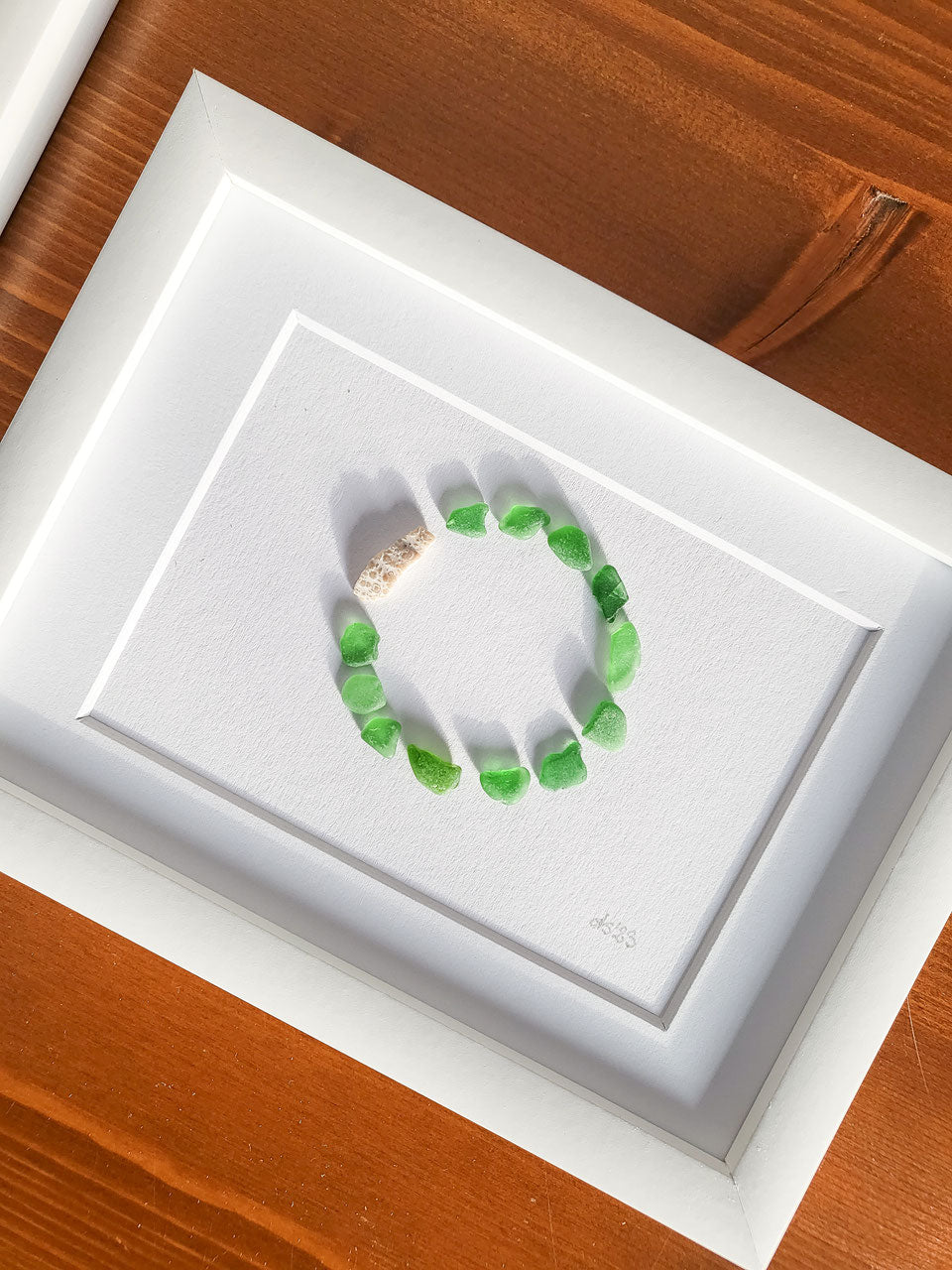 Seeglas Bild Hope - mit echtem Seeglas aus der Ostsee