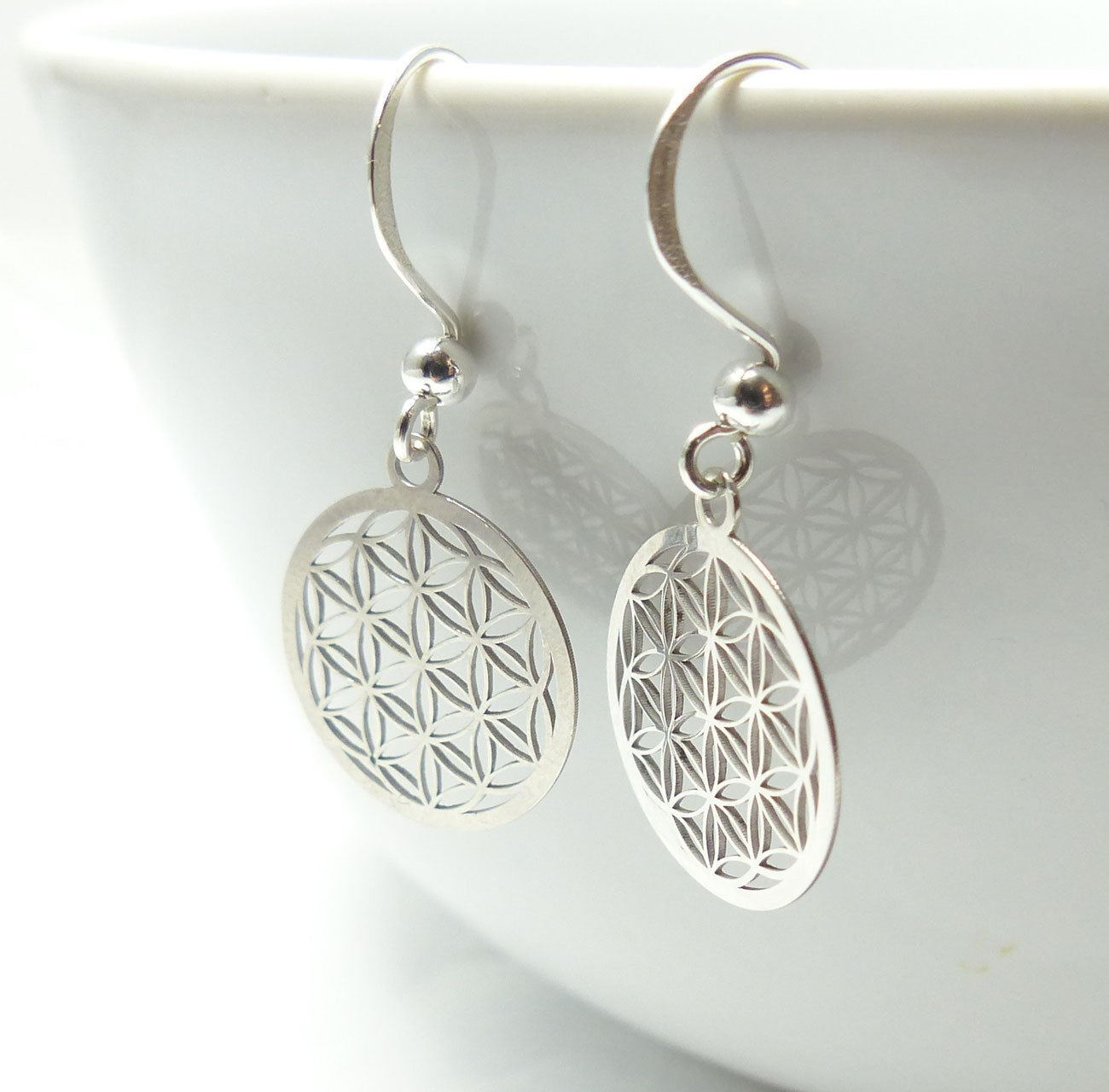 Ohrringe Blume des Lebens 925 Silber