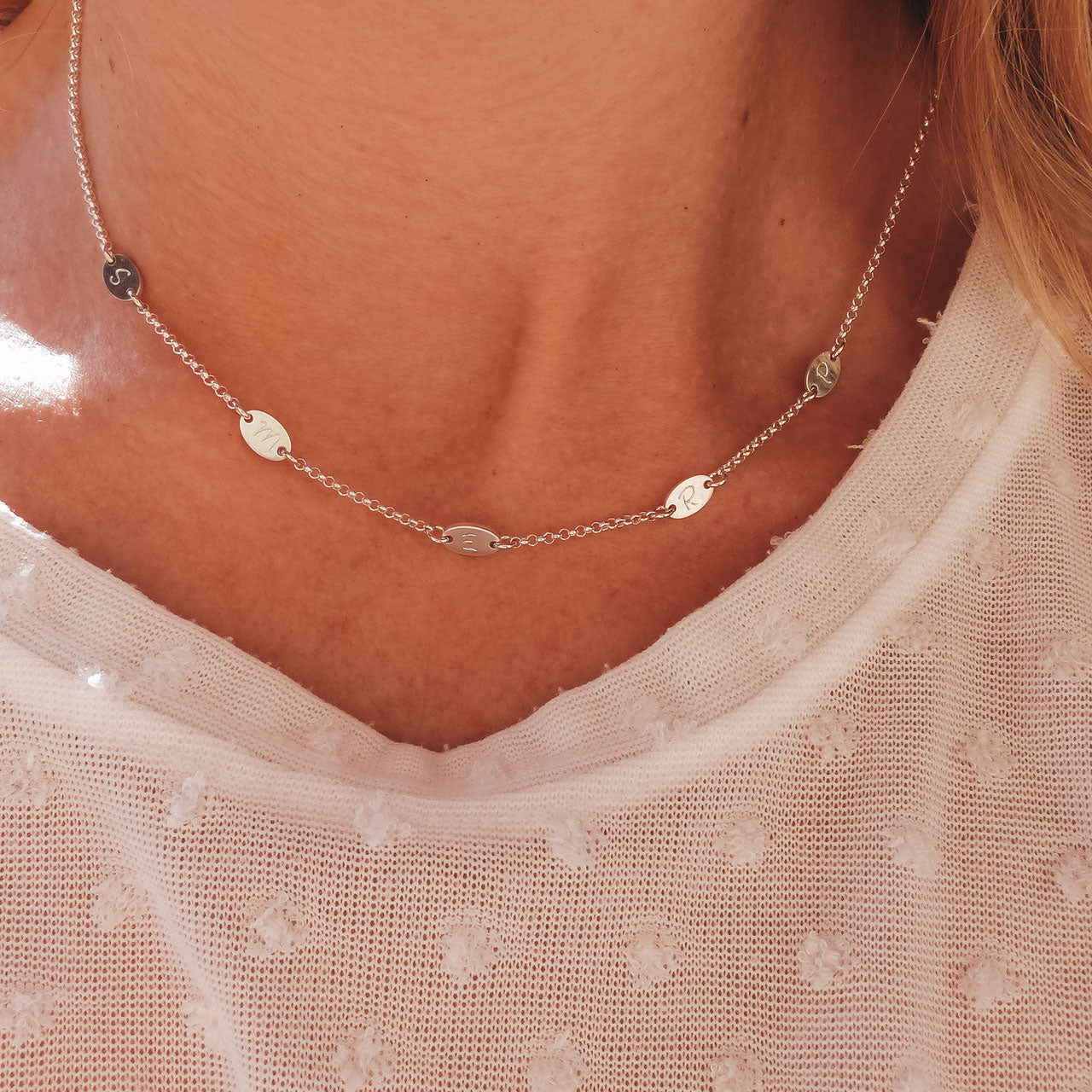 Handgefertigte Namenskette mit Initialen | Andressa Schmuck