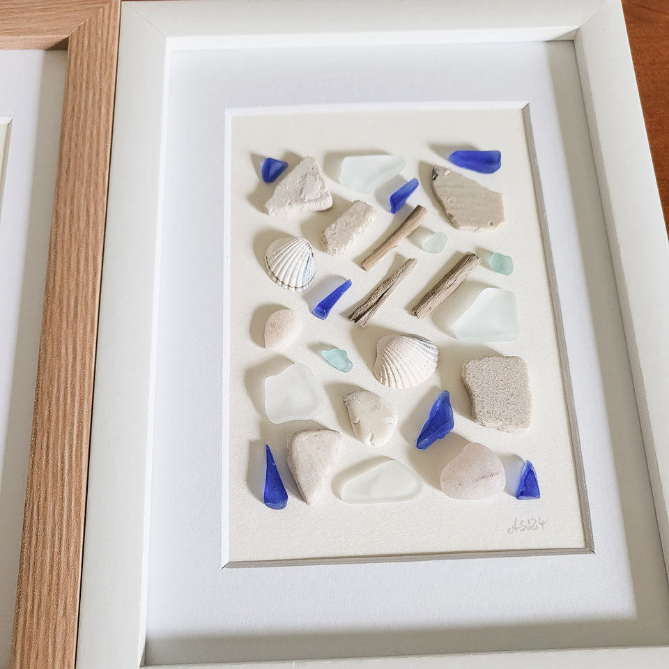 Seeglas Collage - Blau wie der Ozean | Andressa SeaArt