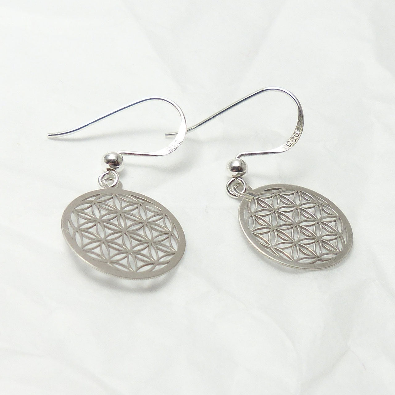 Blume des Lebens Ohrringe | 925 Silber spirituell Rosévergold Andressa Schmuck