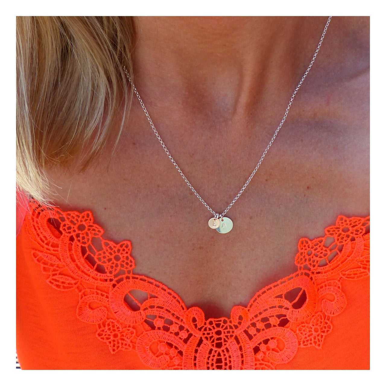 Dein Name 925 Silberkette / Namenskette Bicolor