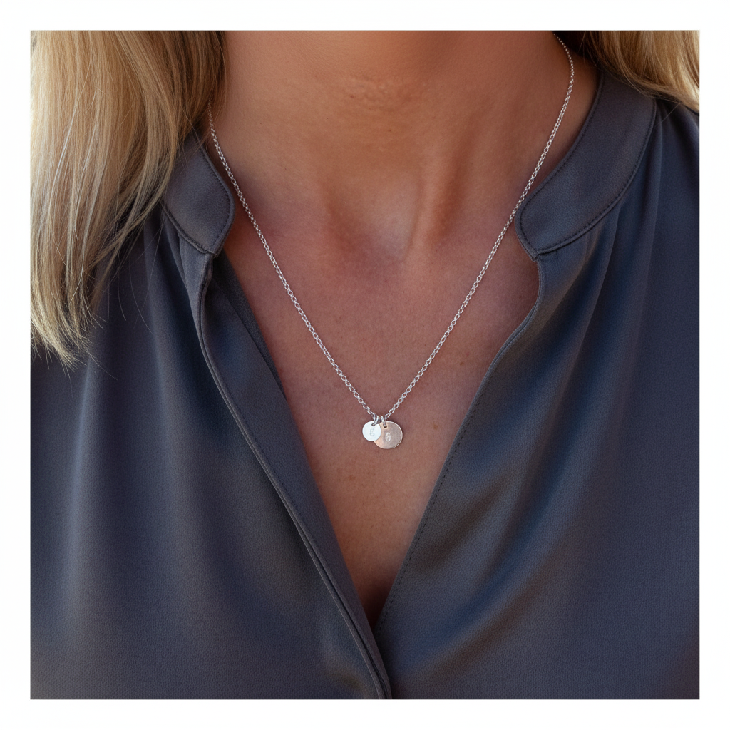 Dein Name 925 Silberkette / Namenskette Bicolor