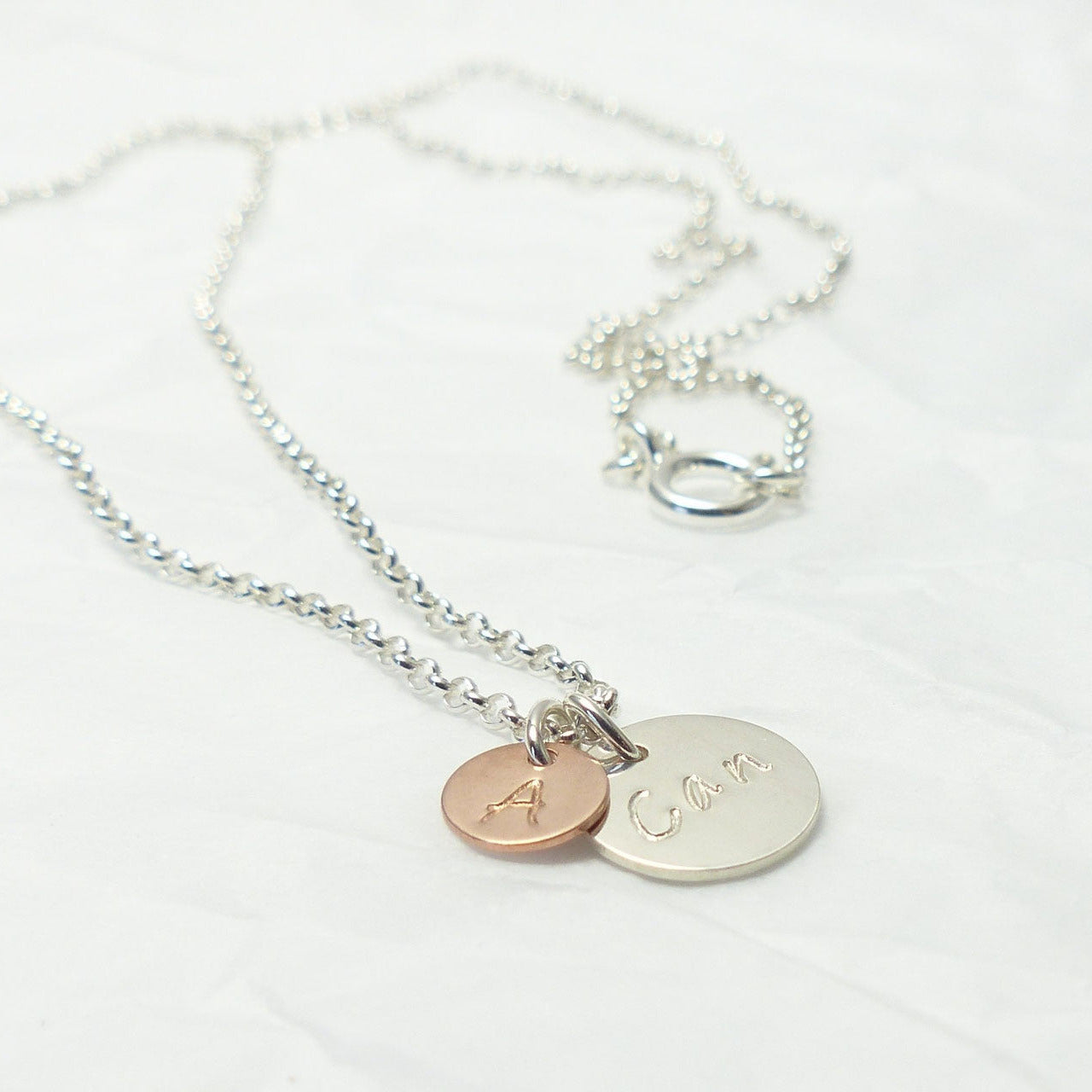 Dein Name 925 Silberkette / Namenskette Bicolor Andressa Schmuck