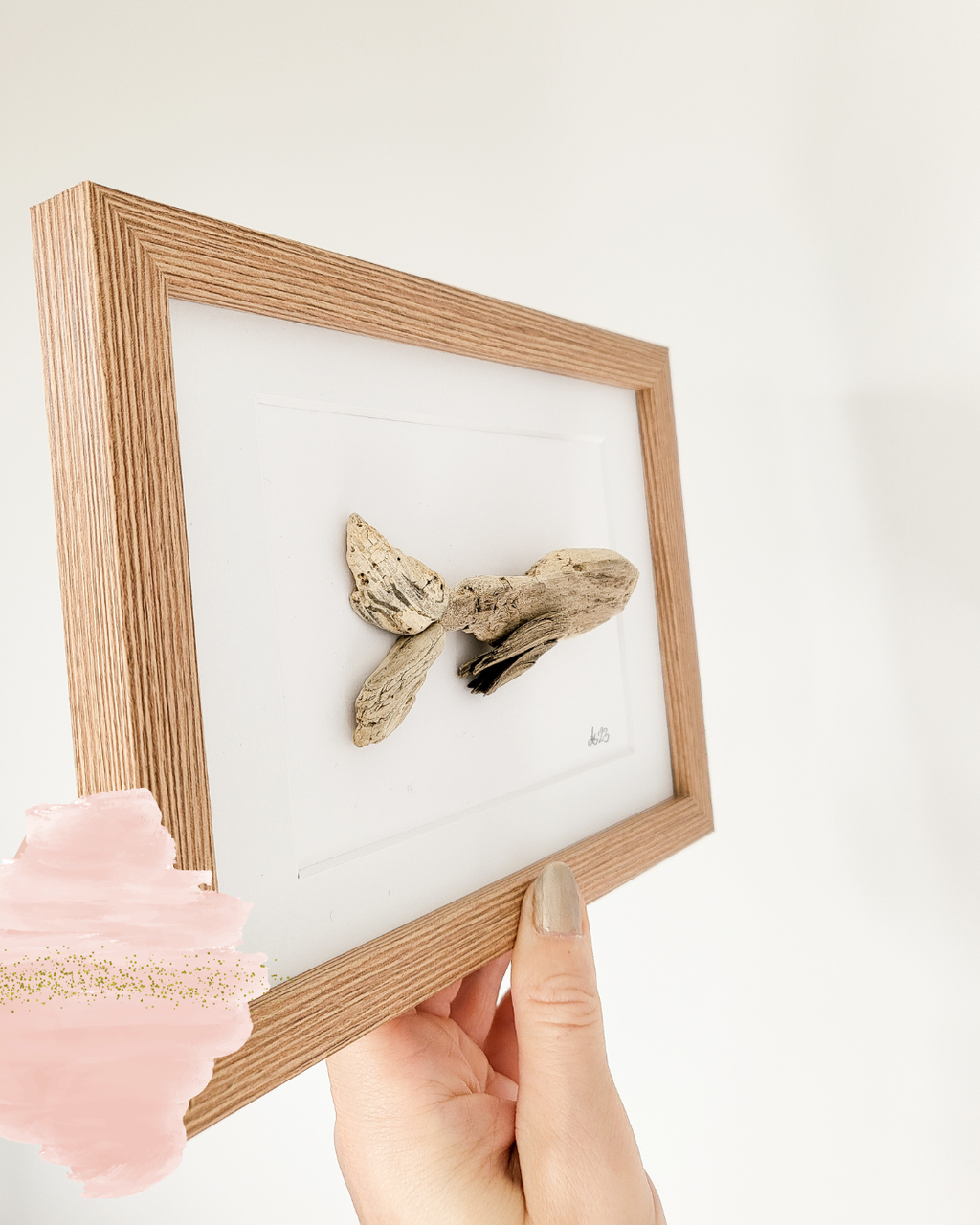 Seeglas Kollektion Die Wale und der Hai - mit Steinen und echtem Seeglas aus der Ostsee