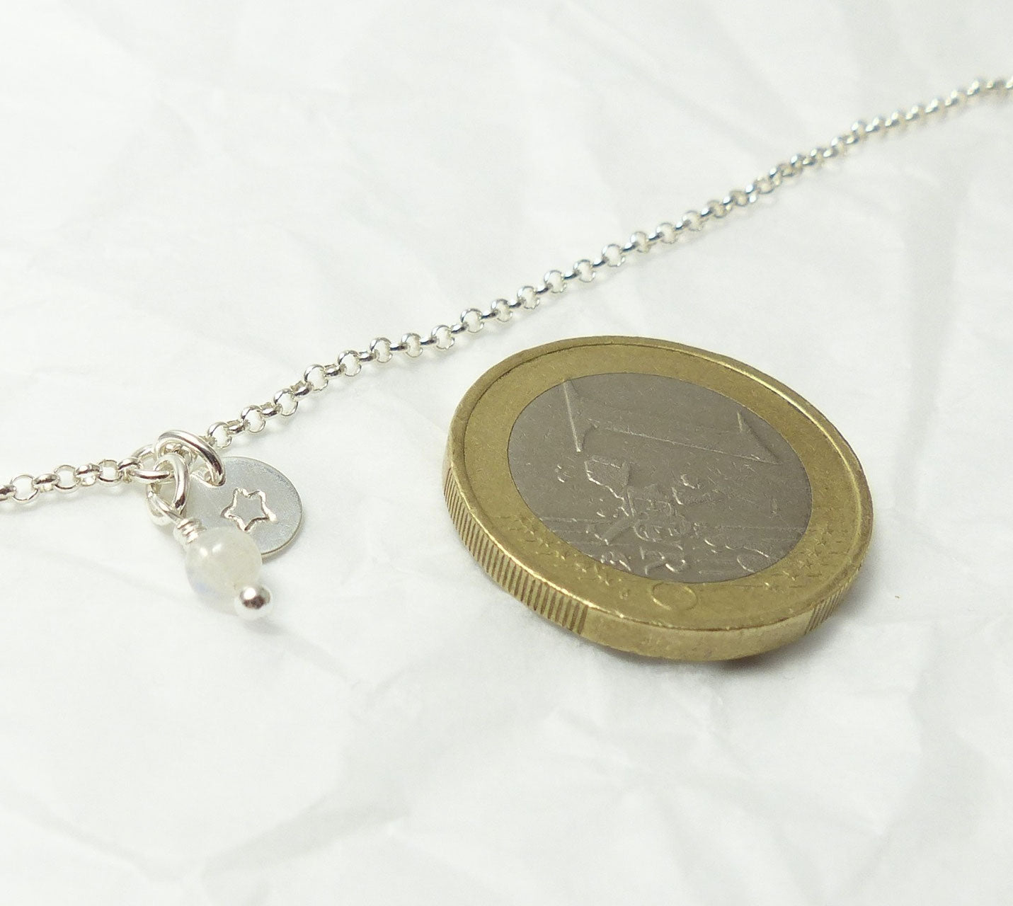 Mondstein Initial 925 Silberarmband