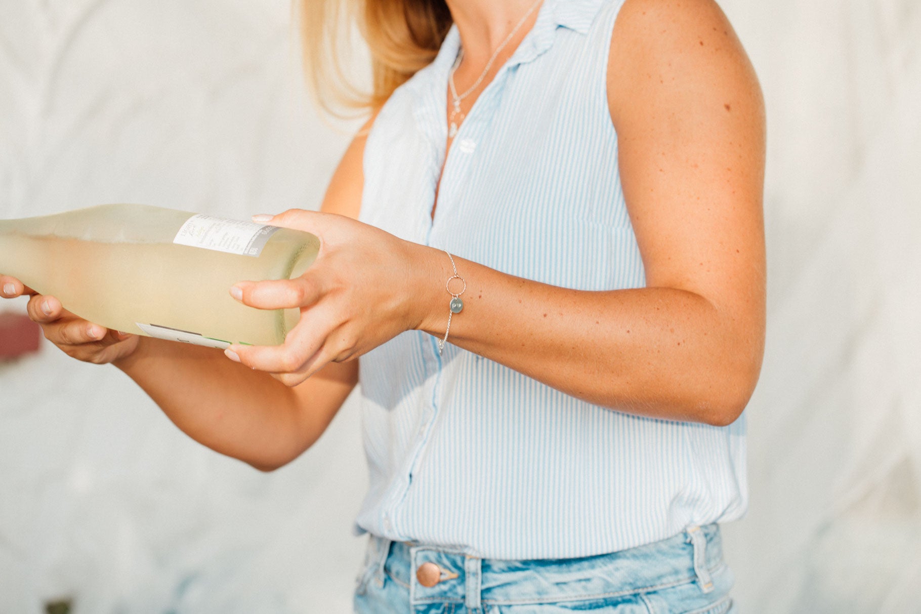 Rose Karma und Plättchen 925 Silberarmband