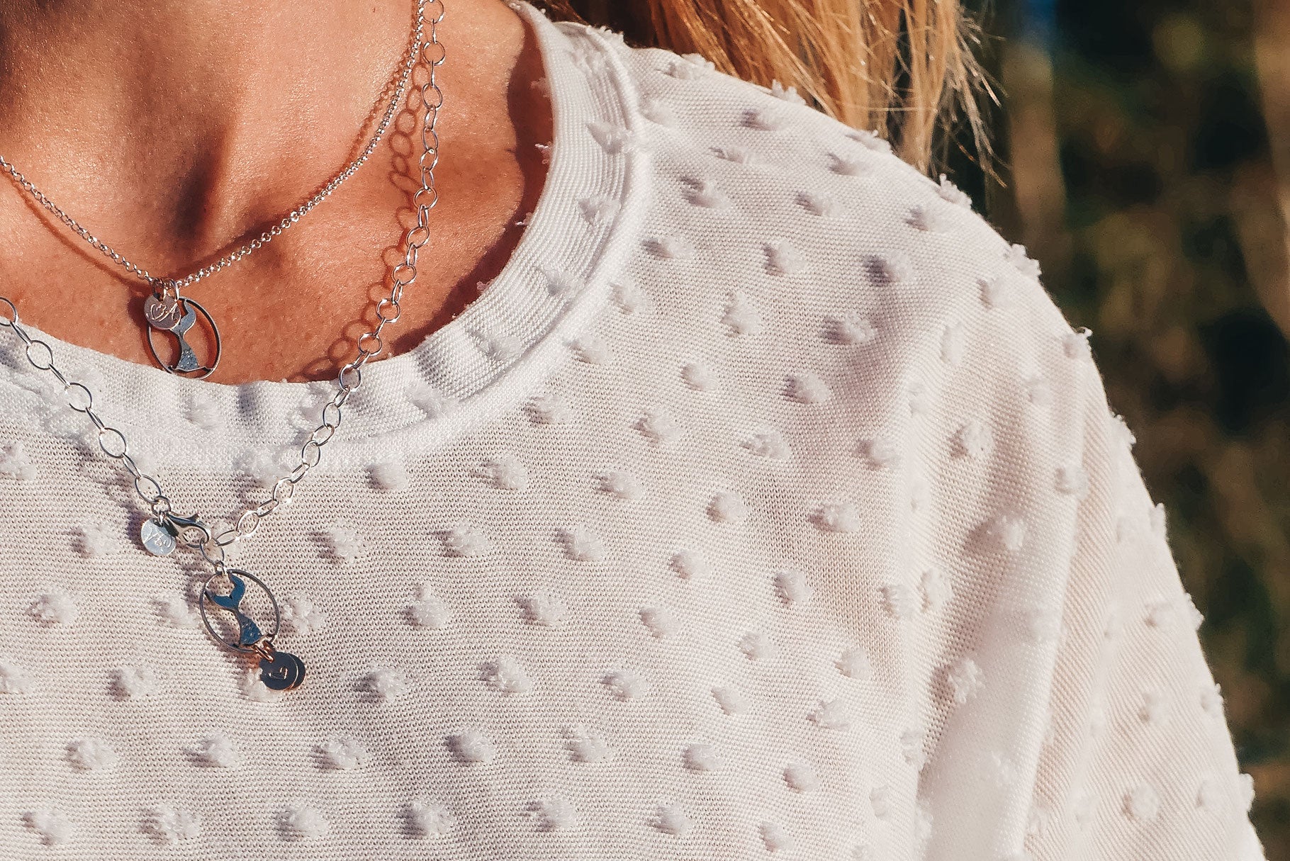 Oceanlover Bicolor-Halskette - Meerjungfrauenflosse & Plättchen