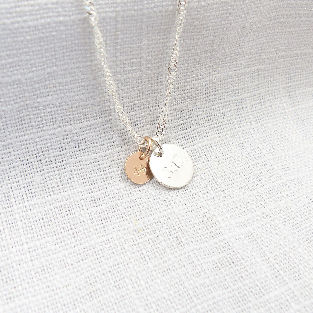 Sternzeichenkette - Personalisierte 925 Silberkette mit gedrehtem Design