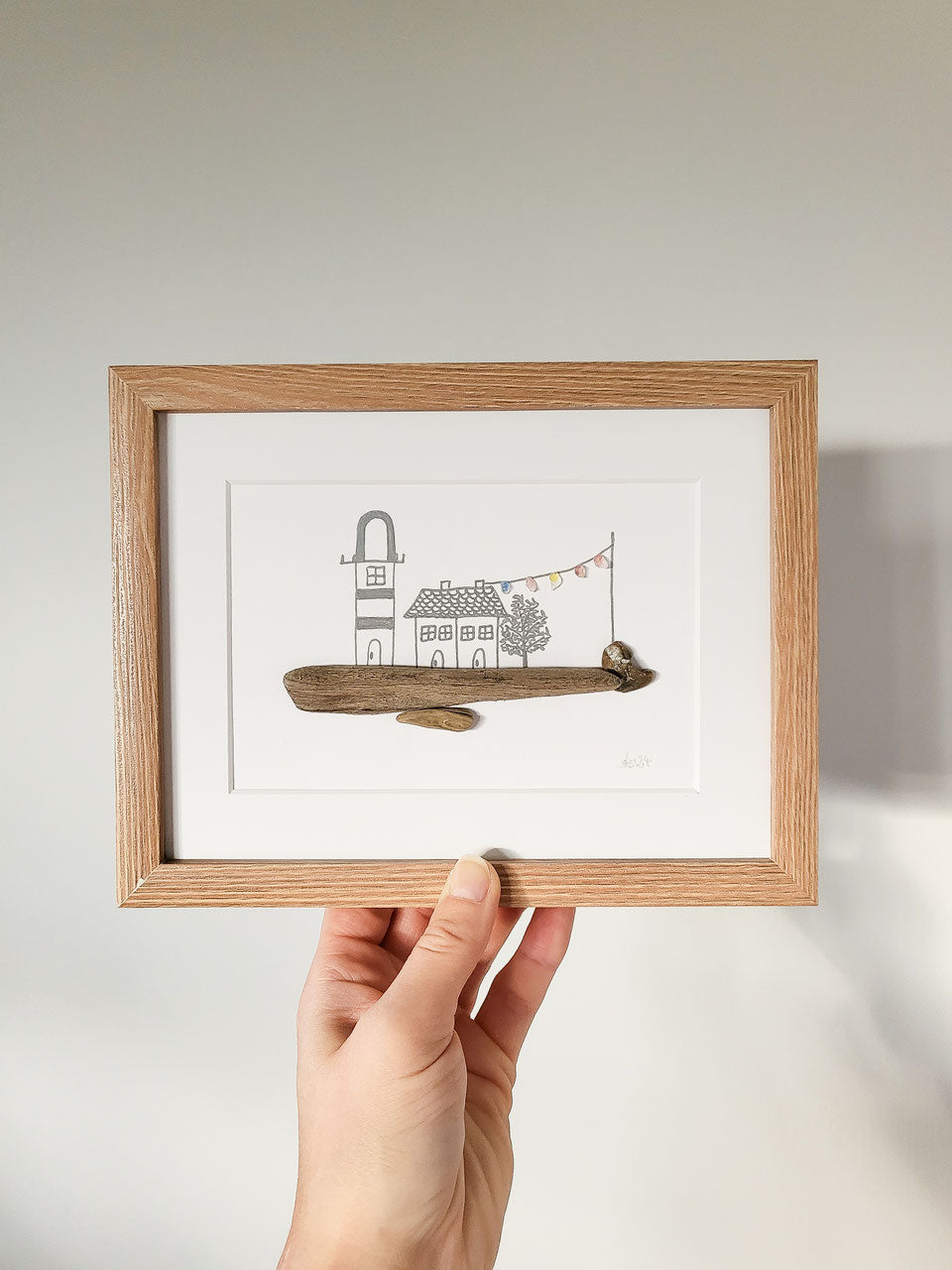 Seeglas Kollektion Die Wale und der Hai - mit Steinen und echtem Seeglas aus der Ostsee