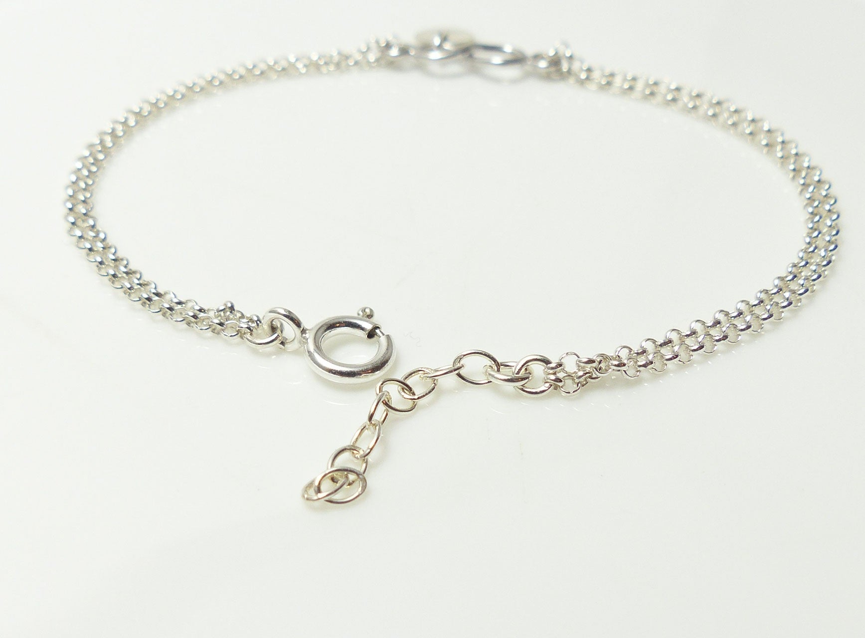 Initialen & Infinity 925 Silberarmband