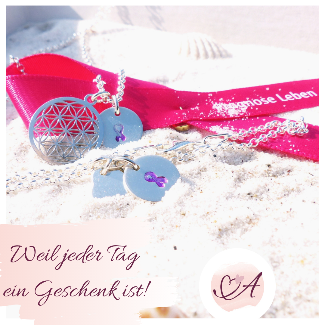 Silberarmband - Herz und Schleife | Andressa Schmuck & Brustkrebs Deutschland e.V.