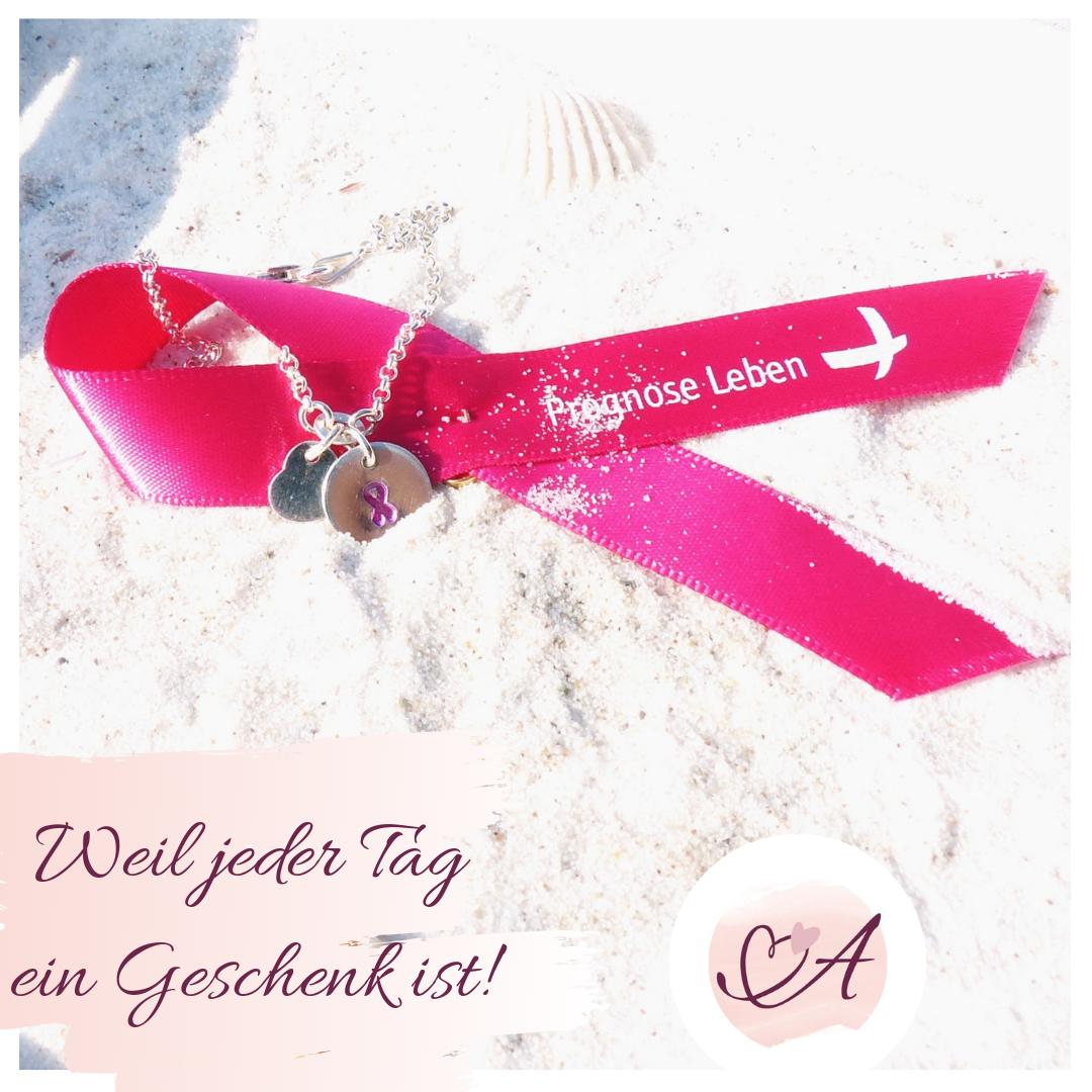 Silberarmband - Herz und Schleife | Andressa Schmuck & Brustkrebs Deutschland e.V.