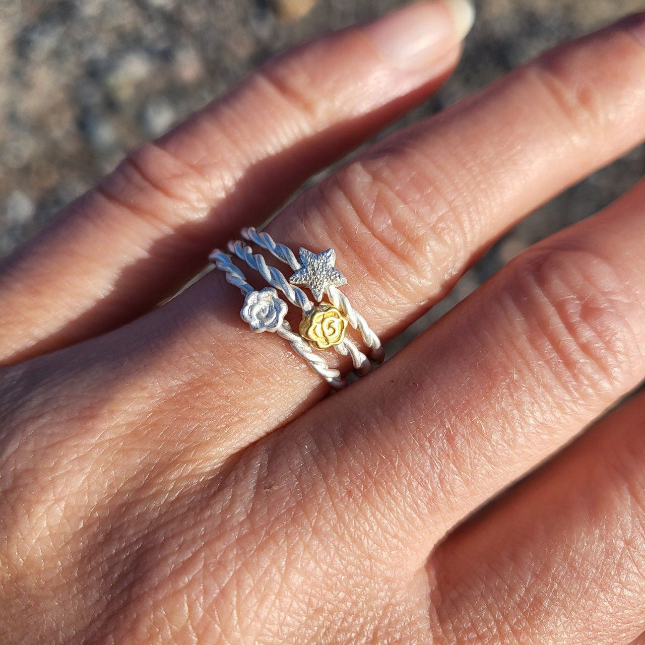 Schmuck für Sternenkinder : Handgefertigter Sternenring als einfühlsames Geschenk.