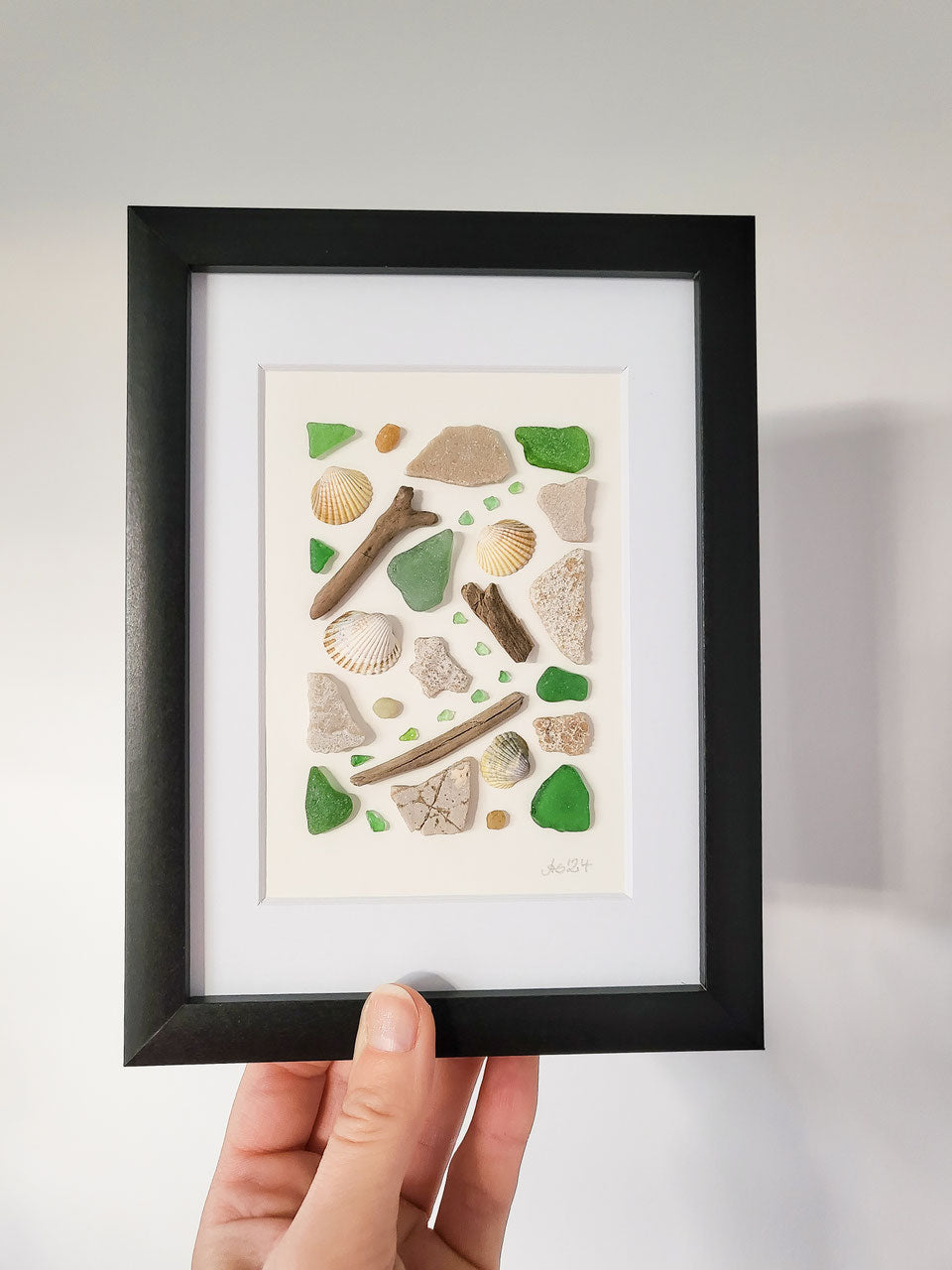 Seeglas Bild Collagen aus echtem Meerglas von der Ostsee | Andressa SeaArt