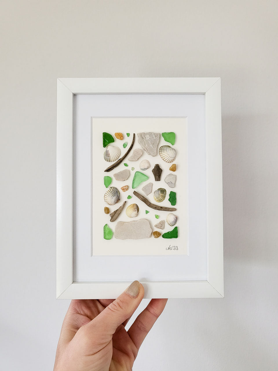 Seeglas Bild Collagen aus echtem Meerglas von der Ostsee | Andressa SeaArt