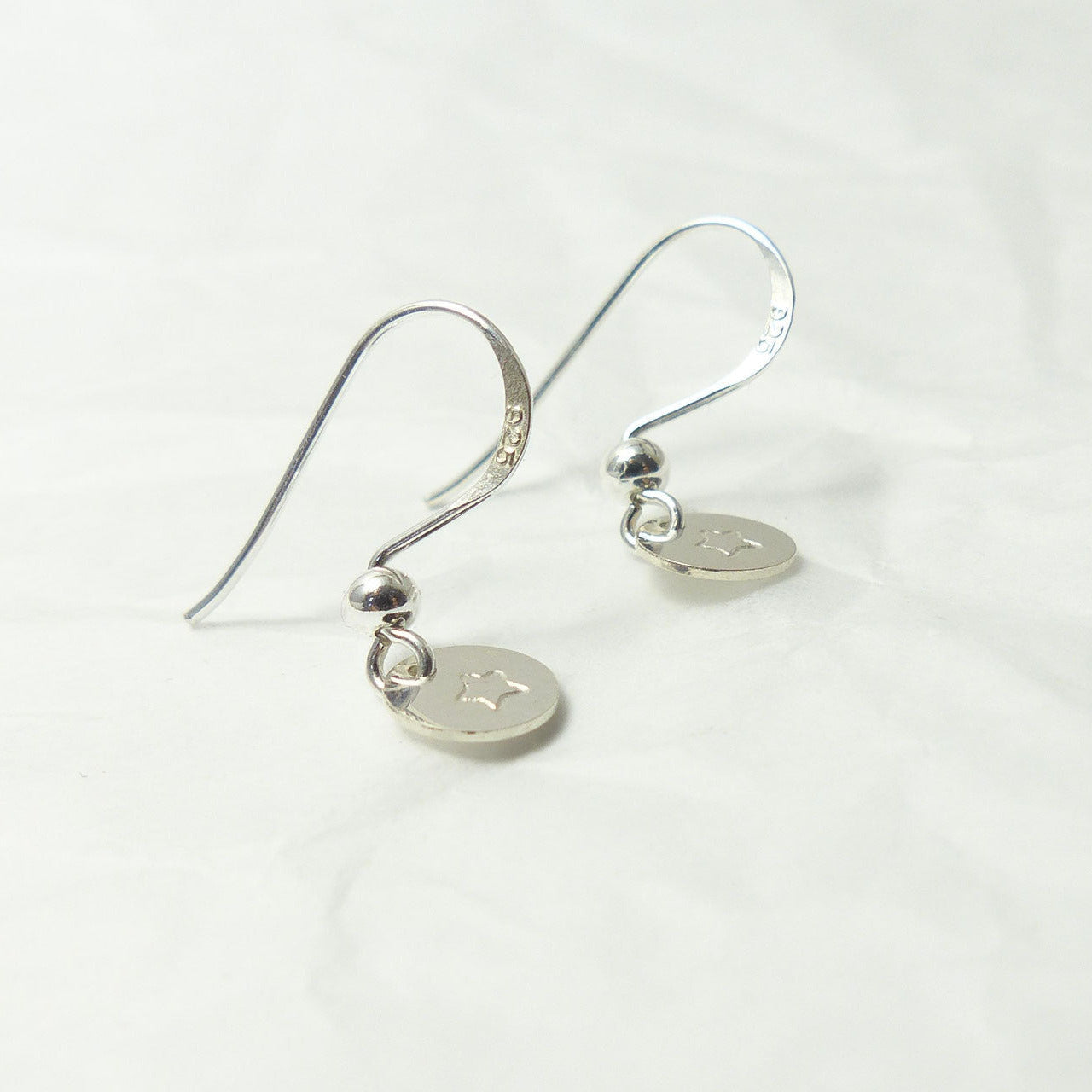 Ohrringe personalisiert Plättchen | 925 Silber Rosévergold Andressa Schmuck
