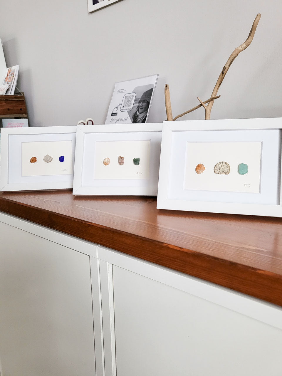 Seeglas Bild 3 little things - mit echtem Seeglas aus der Ostsee