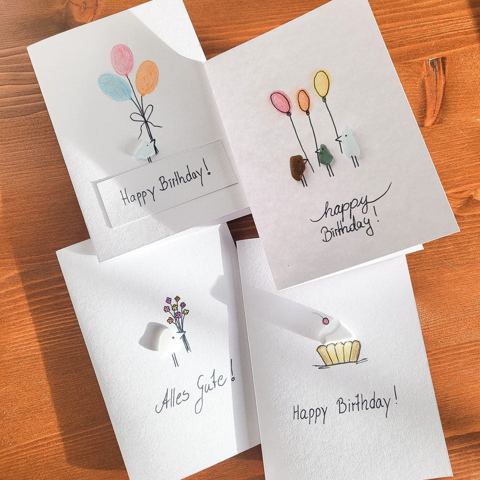 Einzigartige Geburtstagskarten, die Herzen berühren - Handgemalt und handgeschrieben mit Liebe aus der Ostsee