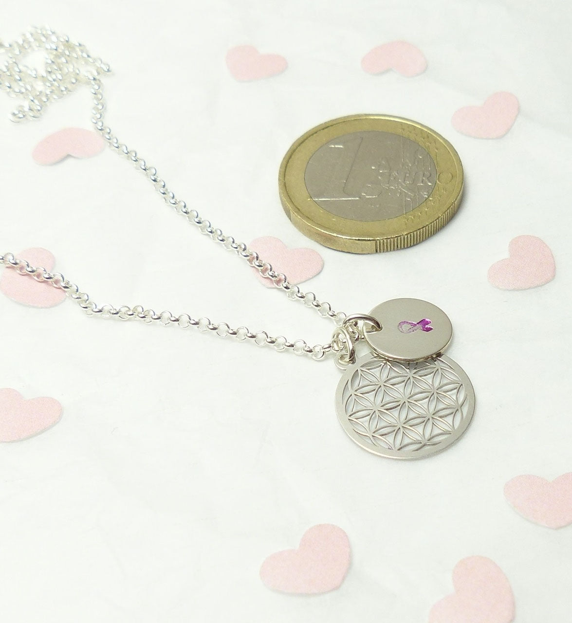 Andressâ Brustkrebs Schleife – 925 Silberkette für den guten Zweck